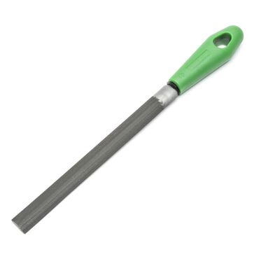 Crescent 8in Half Round Double Cut Bastard File with Green Handle - Carded