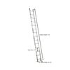 Werner D1500 Series 14 Ft 300 Lbs Aluminum Type IAA Straight Ladder, small image number 2