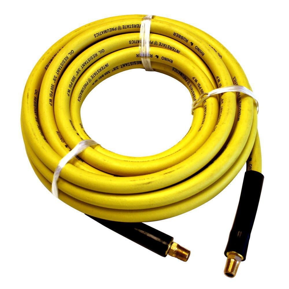 Big Horn 3/8 Inch x 25 Ft. 300 PSI Yellow Rhino Rubber Hose – HA56-025E