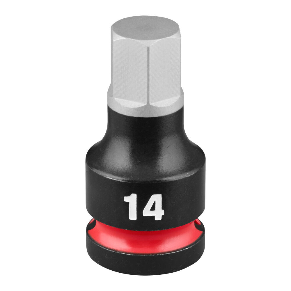 Milwaukee SHOCKWAVE Impact Duty 1/2 Inch Drive 2 Inch Hex 14mm Bit Socket - 49-66-7302