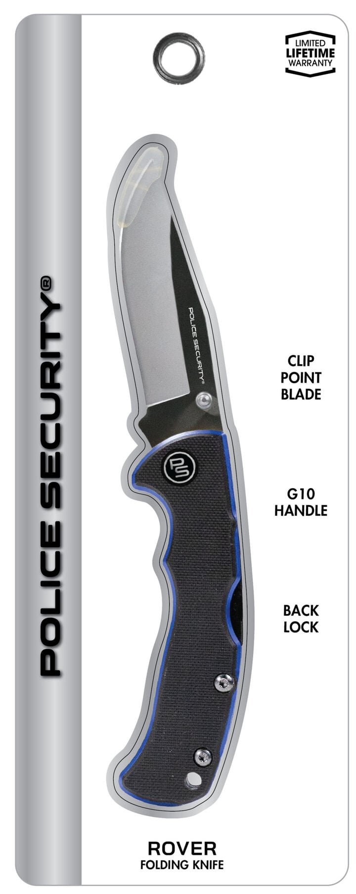 Police Security Rover Clip Point Folding Knife
