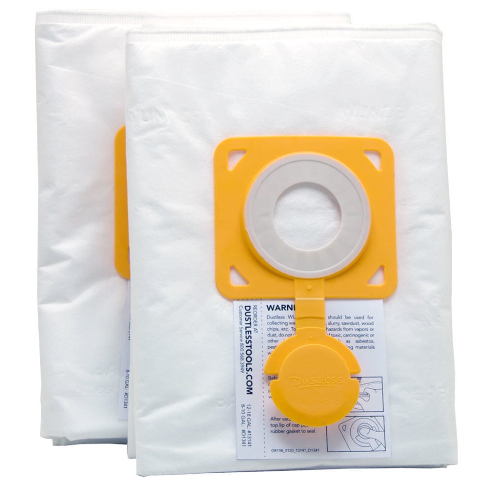Dustless Technologies 8 - 10 Gal Micro-Pre Filter Dust Collector Bag - 2/Pack, large image number 1