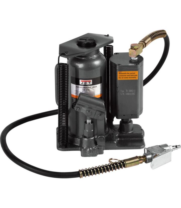 JET AHJ-12 12 Ton Air / Hydraulic Bottle Jack