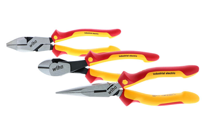 Wiha Insulated Industrial Grip Pliers & Cutters Set 3pc, large image number 3