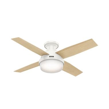 Hunter Fan Dempsey Ceiling Fan 44in Fresh White Blonde Oak/White, large image number 1