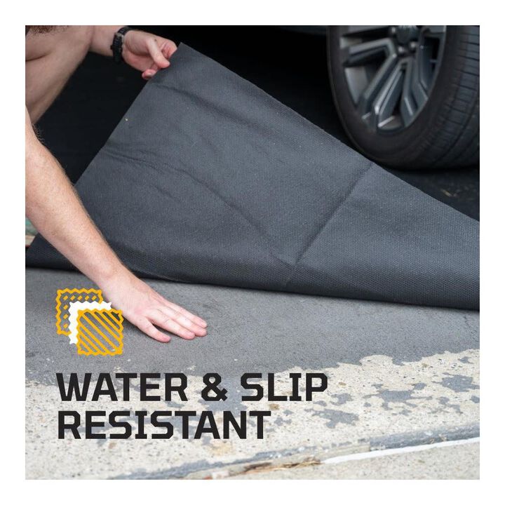 Auto Floor Guard 6 Ft x 3 Ft 10 Inch Utility Carpet Garage Floor Mat Black, large image number 7