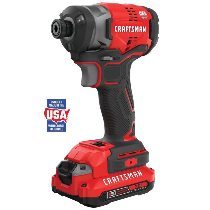 CRAFTSMAN V20 Cordless Brushless 1/4-Inch Impact Driver Kit, large image number 5