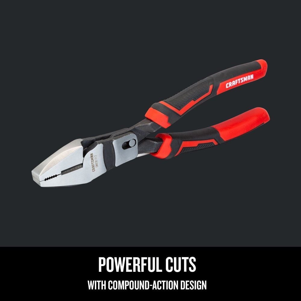 CRAFTSMAN 8 Inch. Compound Action Lineman's Pliers, large image number 3