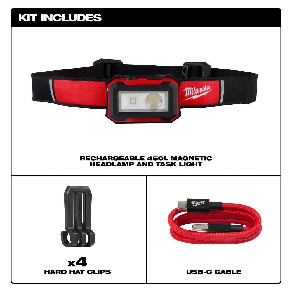 Milwaukee Rechargeable Magnetic Headlamp and Task Light, large image number 2