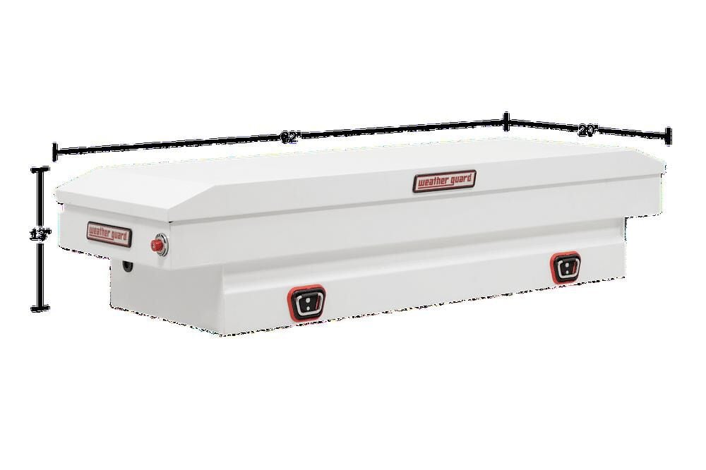Weather Guard Saddle Truck Tool Box Steel Compact White, large image number 5