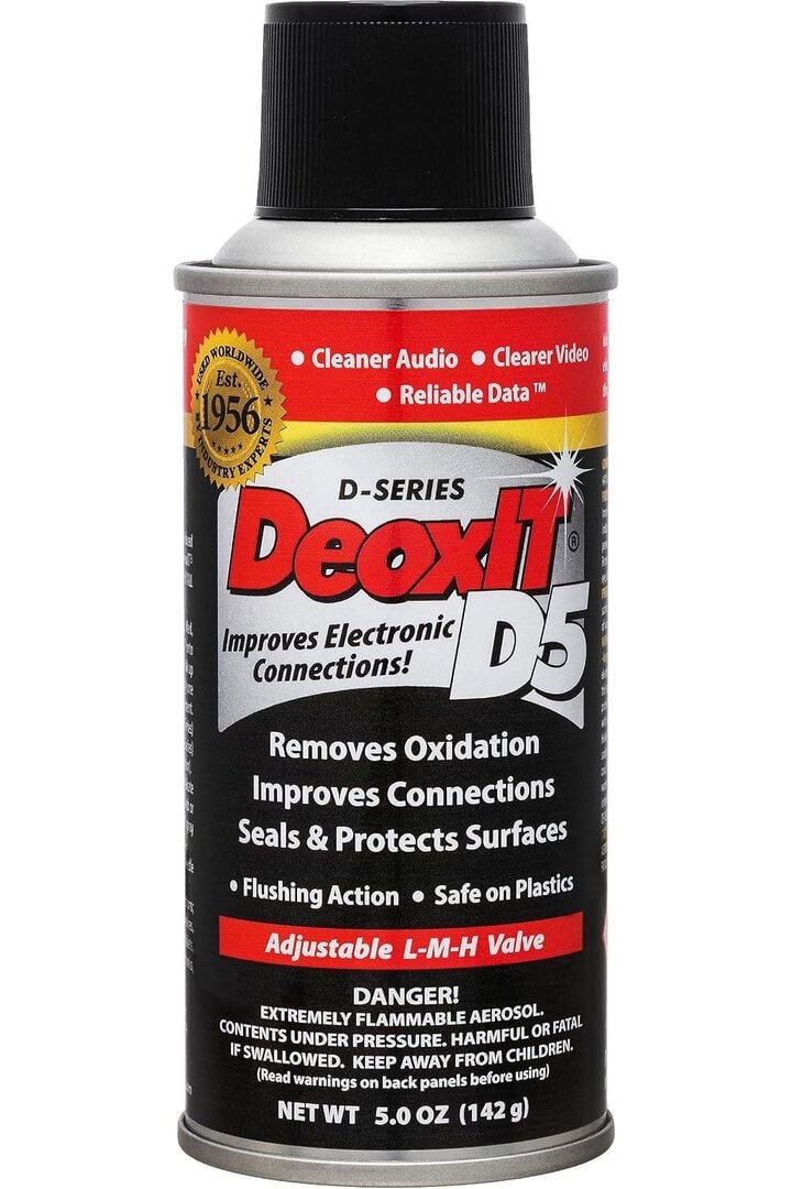DeoxIT D-Series Contact Cleaner & Rejuvenator 5% Solution Spray, 142 Gram, L-M-H Adjustable Valve, large image number 1