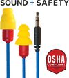 Plugfones Protector VL Flanged Shape Blue/Red/Yellow 26 dB Rated Corded Ear Plugs, small image number 4