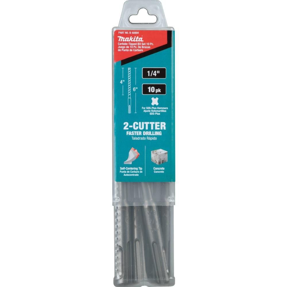Makita 1/4in x 6in SDS-Plus Bit, 2-Cutter, 10pk, large image number 11
