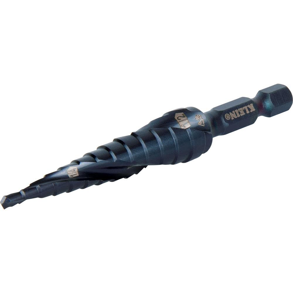Klein Tools 1/8in to 1/2in Quick Release Sprial Flute Step Drill Bit, large image number 10