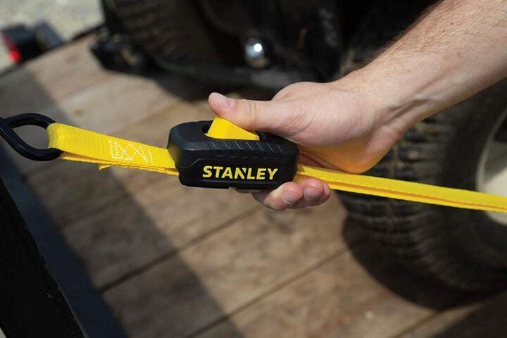 Stanley S2001 Enclosed Cam Buckle Cargo Tie Down Straps 1in x 10' 1200 lbs Break Strength 2pk, large image number 1