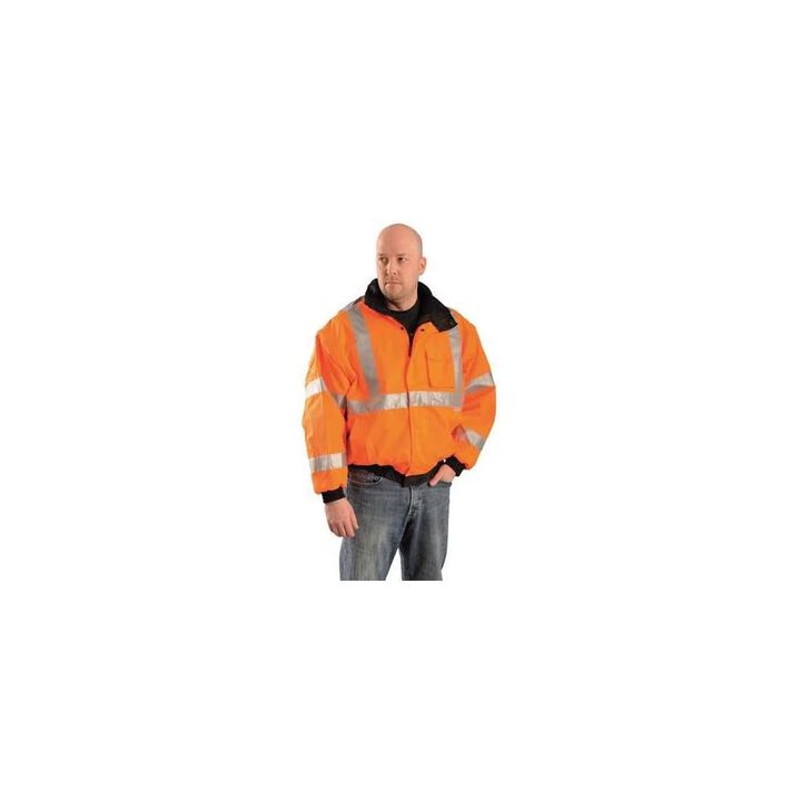 Occunomix Hi-Vis Orange Premium Four-Way Original Bomber Jacket 2X, large image number 1