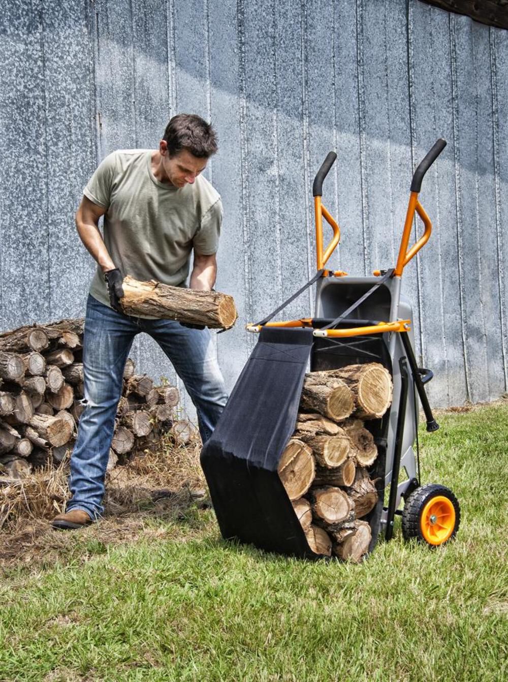 Worx Aerocart Wheelbarrow Firewood Carrier, large image number 6