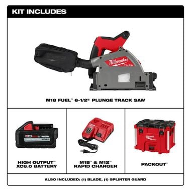 Milwaukee M18 FUEL 6 1/2inch Plunge Track Saw Kit, large image number 1