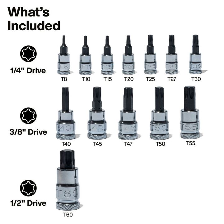 Klein Tools TORX Bit Socket Set, 13 Pc, large image number 1