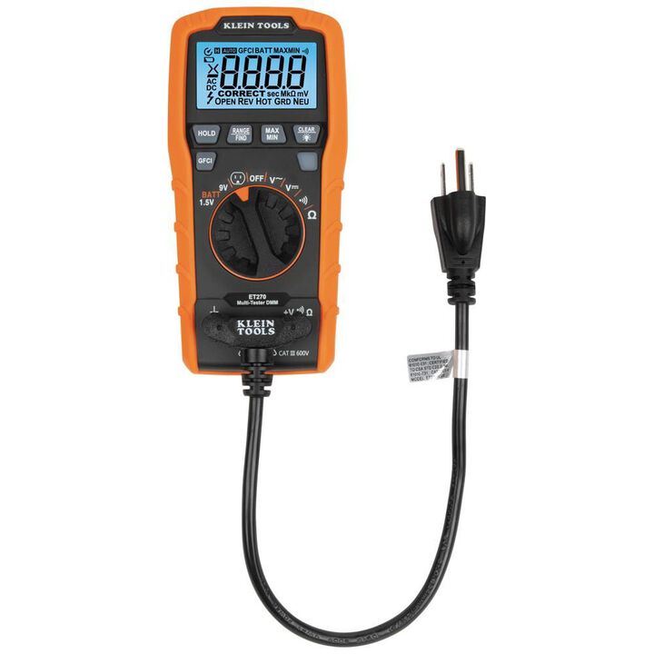 Klein Tools Digital Multi-Tester DMM with Receptacle Tester, large image number 14