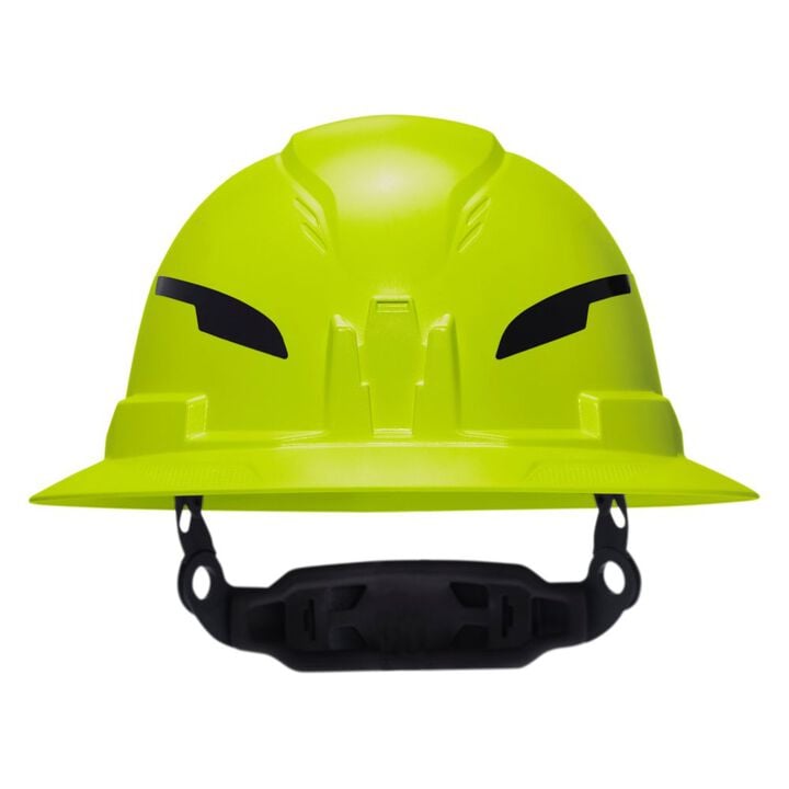 Klein Tools Class E Type-2 Hard Hat Non-Vented Full Brim with Strap Hi-Vis Lime