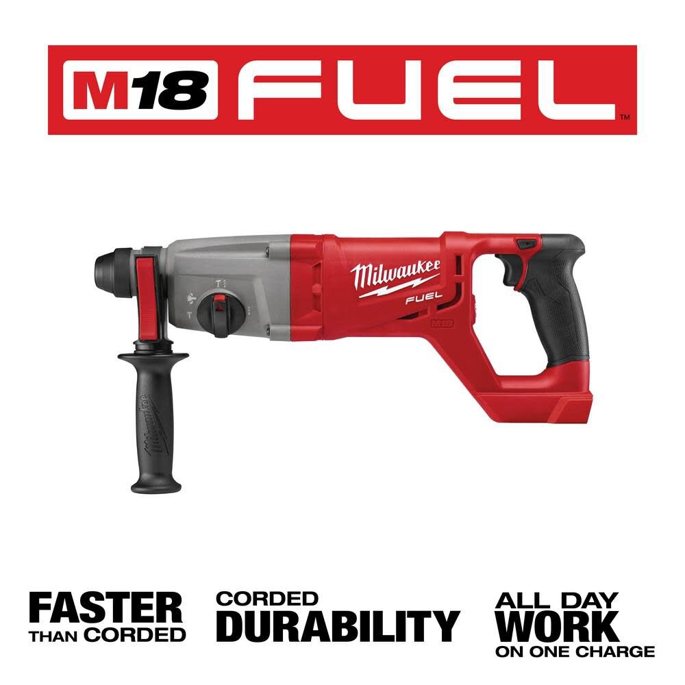 Milwaukee M18 FUEL Cordless 1 in. SDS Plus D handle Rotary Hammer