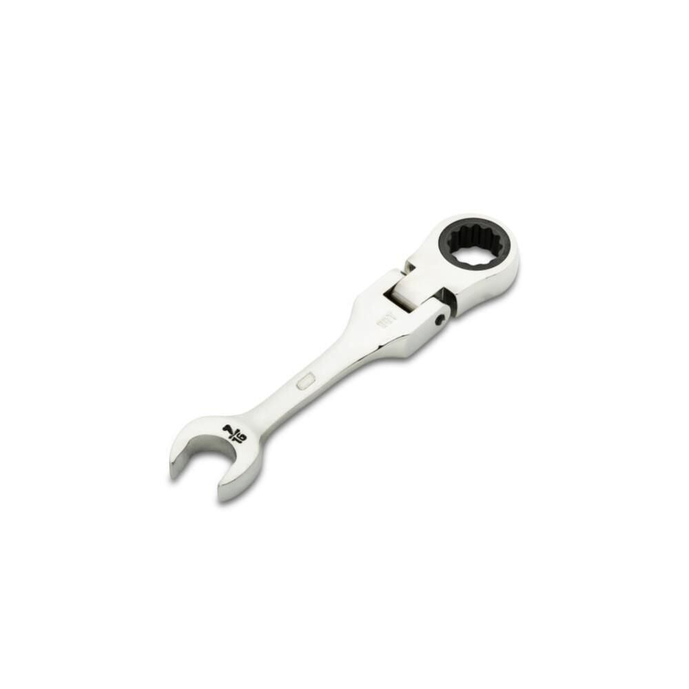 GEARWRENCH 7/16 Inch 90-Tooth 12 Point Stubby Flex Combination Ratcheting Wrench, large image number 2