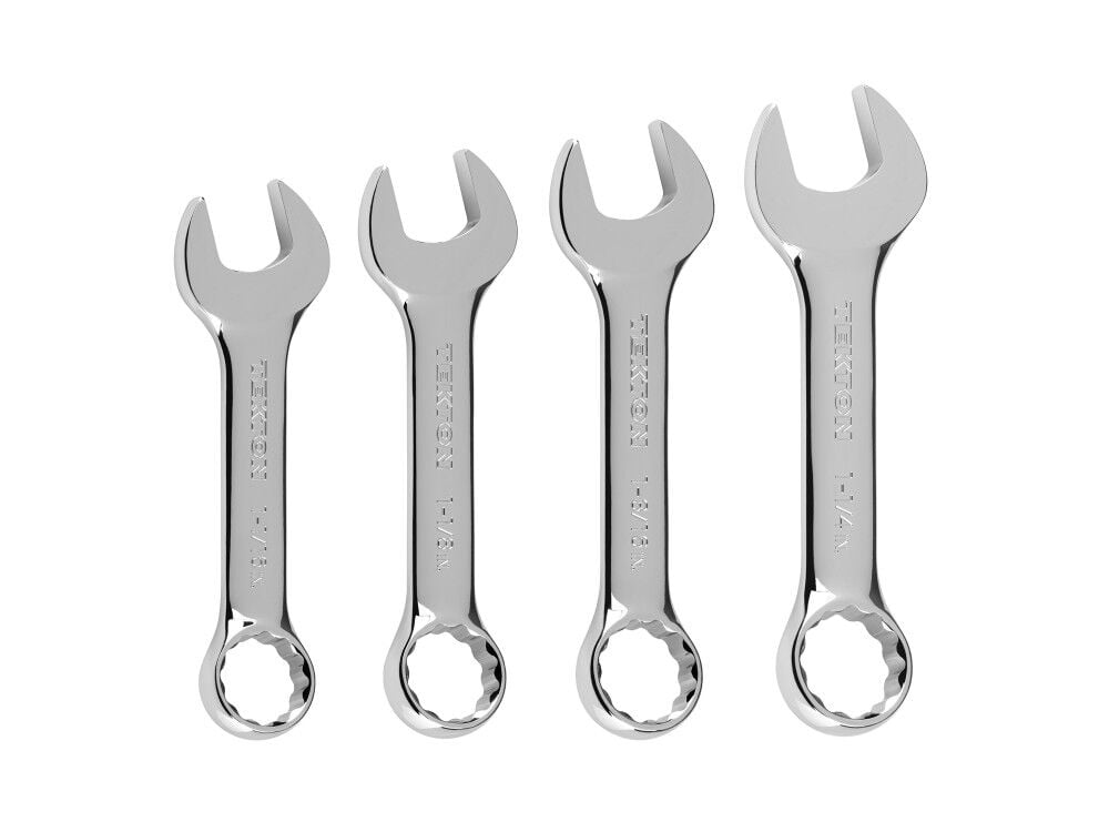 Tekton Stubby Combination Wrench Set, 4-Pieces, Sizes: 1-1/16 - 1-1/4 Inch, large image number 1