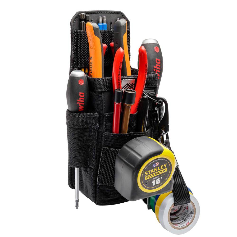 Diamondback Toolbelts Nano X Clip-On Tool Pouches with Hook and Loop Closure, Black, large image number 7