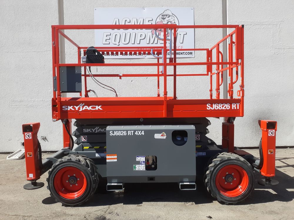 Skyjack Scissor Lift 26' Maximum Platform Height 68in Width Rough Terrain, large image number 2
