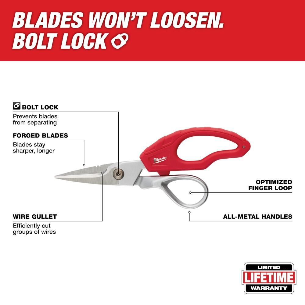 Milwaukee Electrician Snips, large image number 2