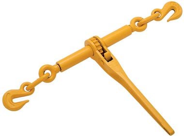 SCC 5/16 In. to 3/8 In. Ratchet Chain Binder Yellow Lacquer Finish 5400 Lbs. WLL
