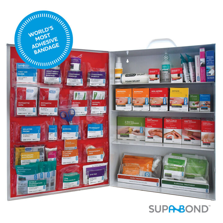 Aero Healthcare SUREFILL 4 Shelf Metal Cabinet 150 Series ANSI 2021 B with Meds, large image number 1