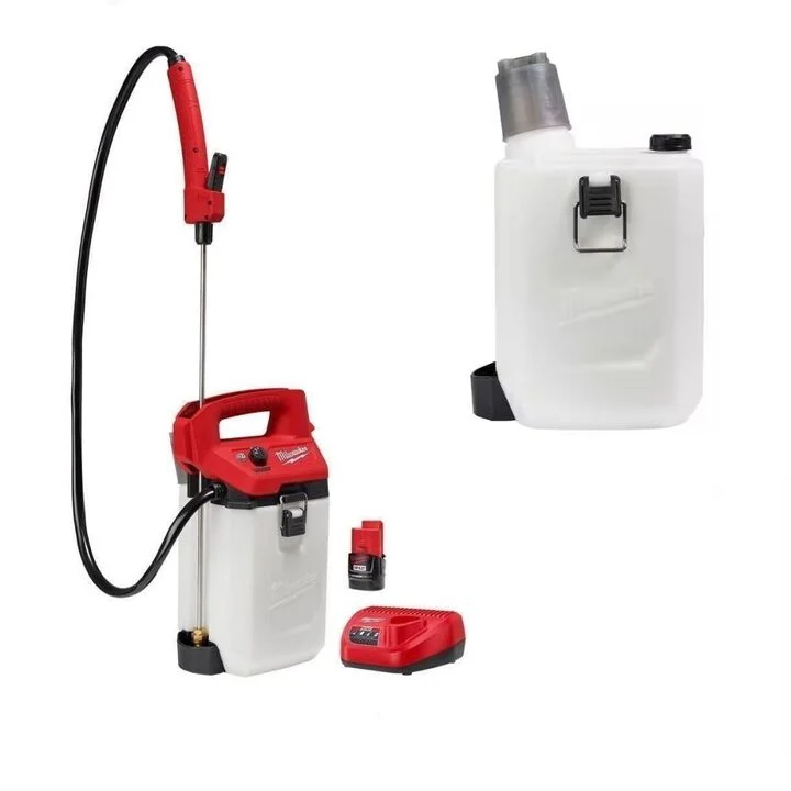 Milwaukee M12 2 Gallon 20-80 PSI Sprayer Kit, 2 Gallon Sprayer Tank Bundle