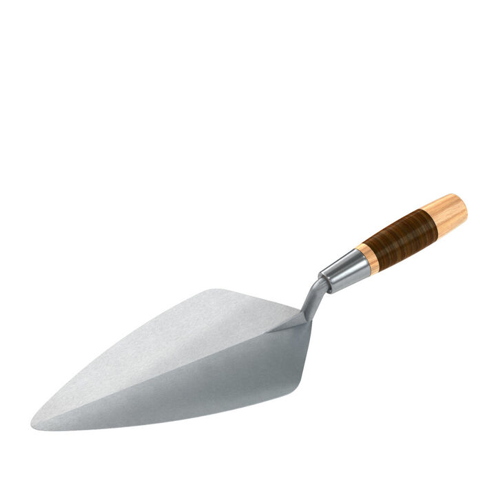 Bon Tool Brick Trowel Narrow London Forged 11 Inch with Leather Handle