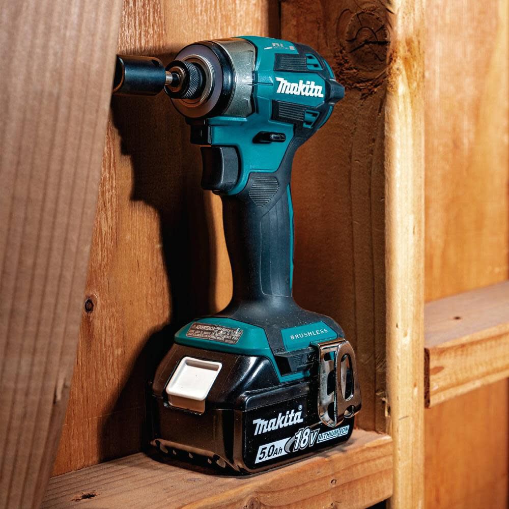 Makita 18V LXT Lithium Ion Brushless Cordless Quick Shift Mode 4 Speed Impact Driver 5 Ah Kit XDT20T Acme Tools