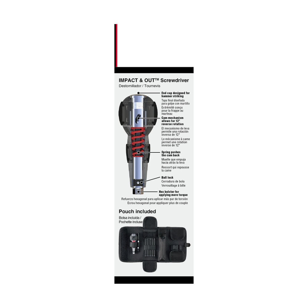 VESSEL Impact and Out Screwdriver Bit Set for Damaged Screw Removal 8-Pieces, large image number 5