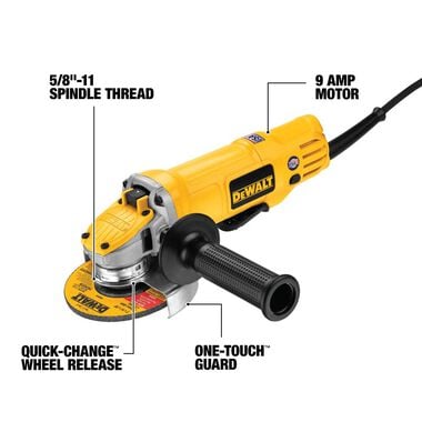 DEWALT 4-1/2 In. Paddle Switch Small Angle Grinder, large image number 2