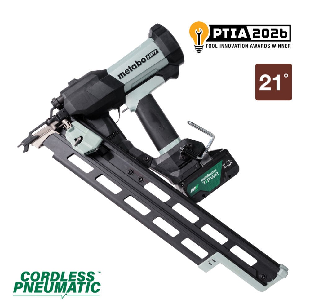 Metabo HPT Cordless Pneumatic 18V 21 Degree Plastic Strip Framing Nailer Kit, large image number 3