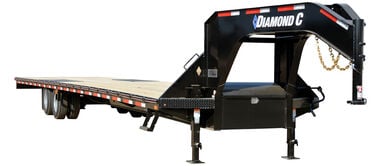Diamond C 32 Ft. x 102 In. Tandem Dual Wheel Gooseneck Trailer with Max Ramps