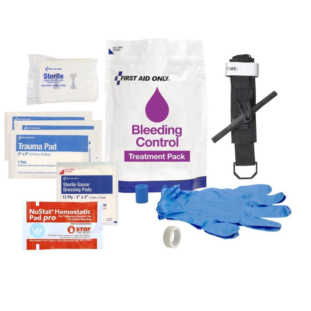 First Aid Only Bleeding Control Treatment Pack Kit – 91166
