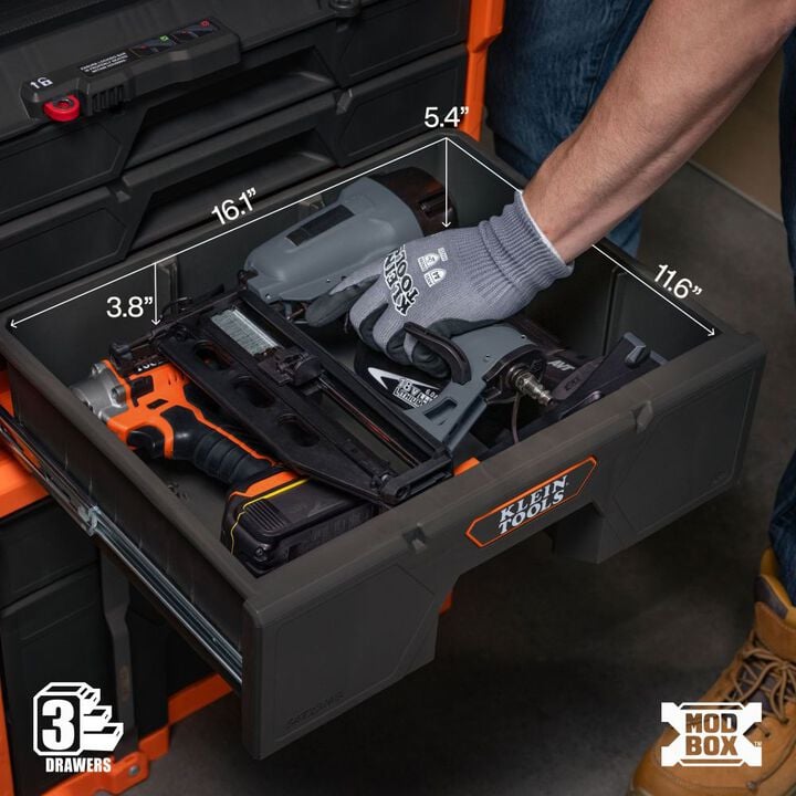 Klein Tools MODbox Multi-Depth Three-Drawer Toolbox, large image number 3