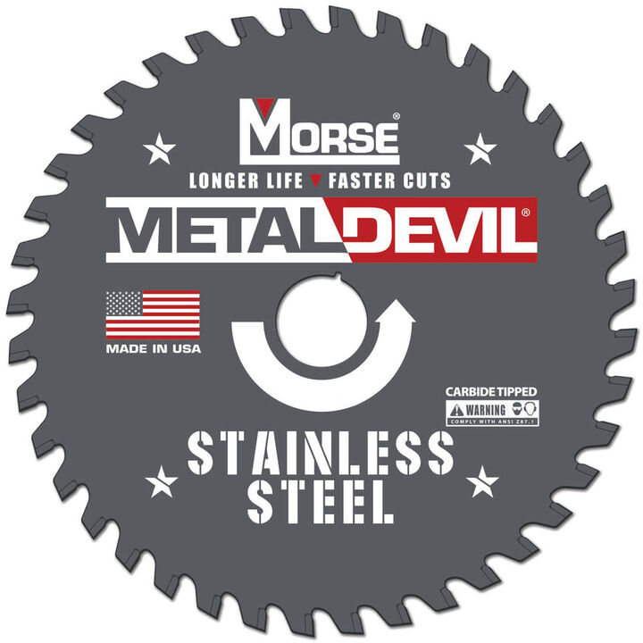 MK Morse 7 1/4in 56 Tooth Metal Devil Circular Saw Blade, large image number 1