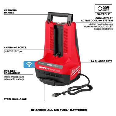 Milwaukee MX FUEL REDLITHIUM FORGE HD12.0 Battery/Super Charger Expansion Kit, large image number 9