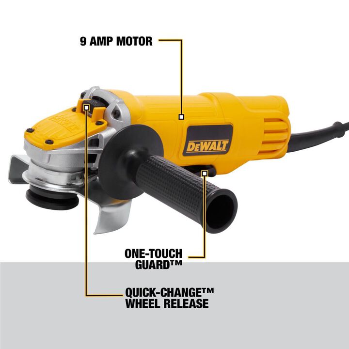 DEWALT 4-1/2 In. Paddle Switch Small Angle Grinder with No Lock On, large image number 2