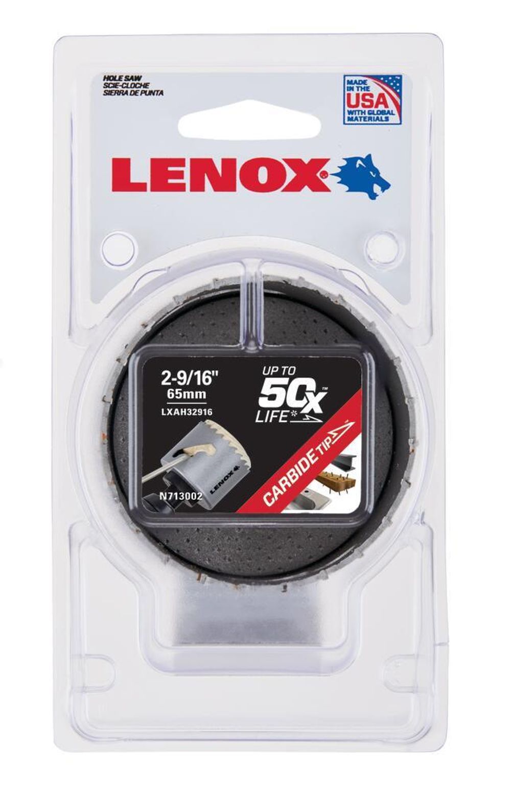 Lenox Hole Saw Carbide Tipped 2 9/16in 65mm, large image number 2