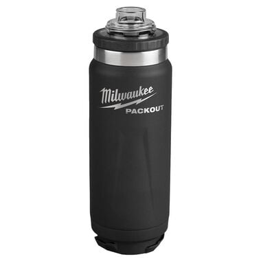 Milwaukee PACKOUT 24oz Insulated Bottle with Chug Lid - Black, large image number 3