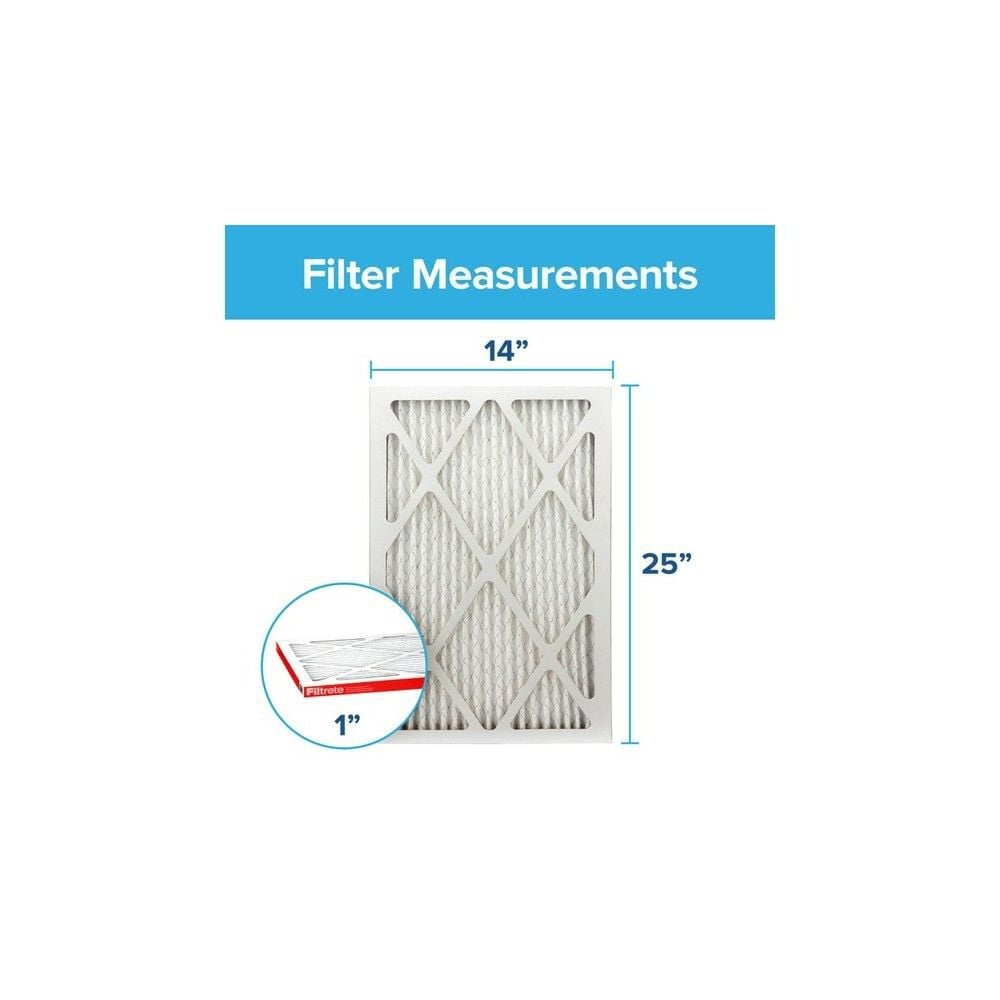 3M Filtrete 14 x 25 x 1-Inch 1000 MPR Allergen Defense Furnace Air Filter, 4-Pack, large image number 2