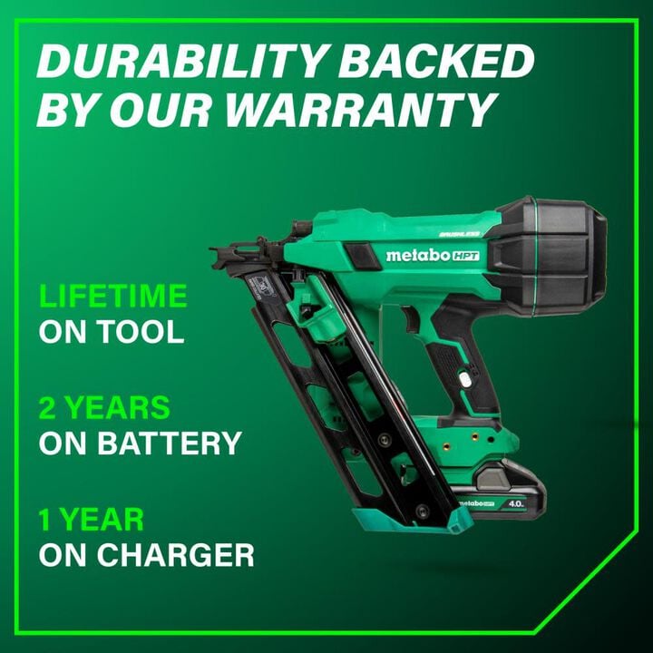 Metabo HPT 18V MultiVolt Cordless 30 Degree 3-1/2 Inch Paper Tape Framing Nailer Kit & 18 Inch Extended Magazine, large image number 10