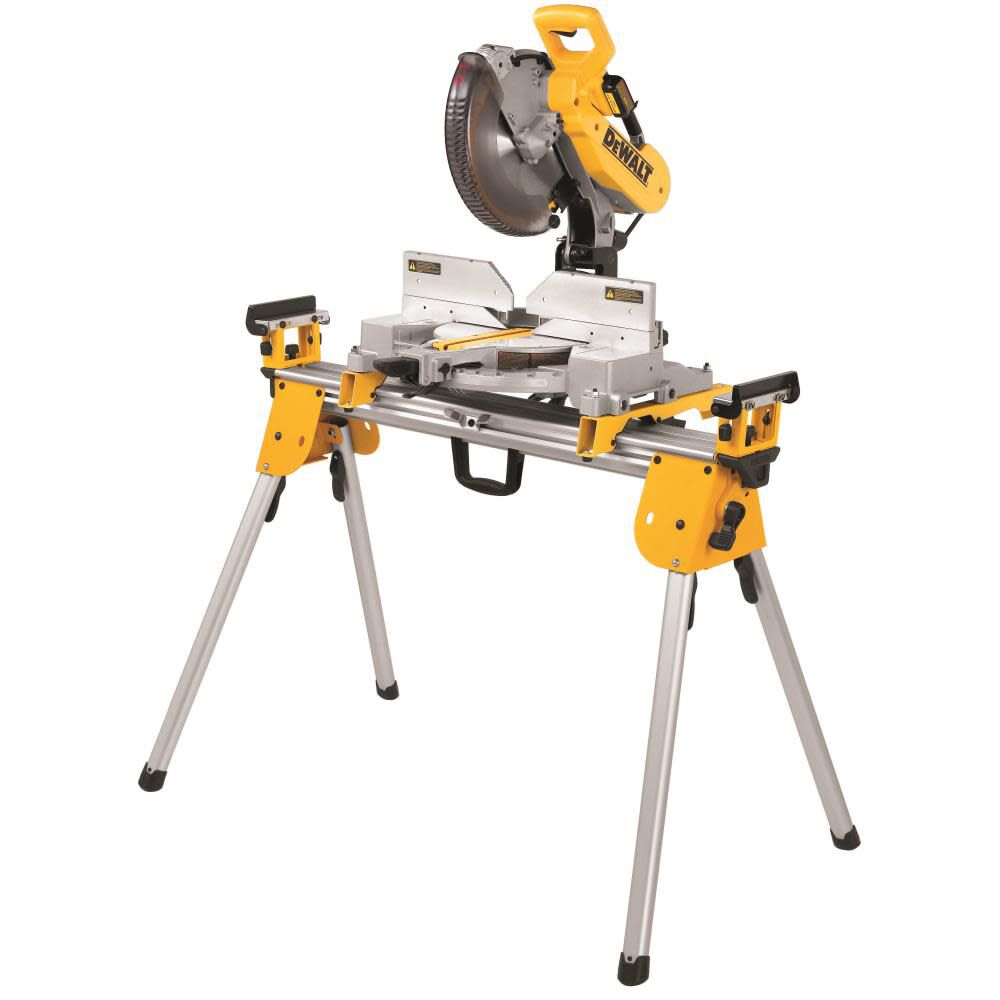 Sliding compound miter top saw with stand
